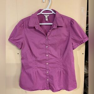 Banana Republic Mauve Short Sleeve Shirt
